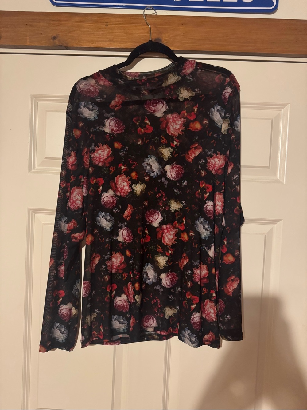 Torrid Mesh Mock Neck Long Sleeve Top